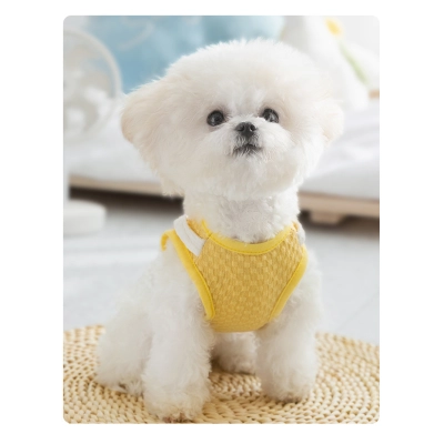 Cute Cartoon Funny Big White Goose Pocket Traction Pet Clothes 02
