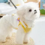 Cute Cartoon Funny Big White Goose Pocket Traction Pet Clothes
