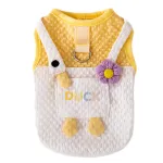 Cute Cartoon Funny Big White Goose Pocket Traction Pet Clothes