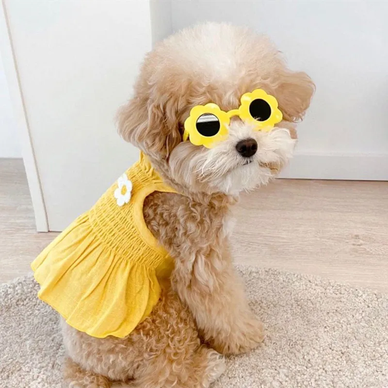 Cute Daisy Princess Suspender Dress Pet Clothes