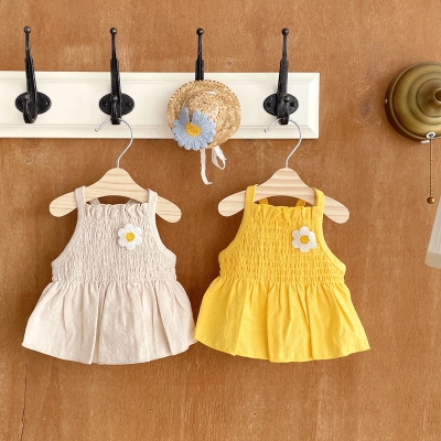 Cute Daisy Princess Suspender Dress Pet Clothes 01