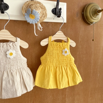 Cute Daisy Princess Suspender Dress Pet Clothes 02