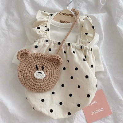 Cute Princess Style Polka Dot Dress Pet Clothes 01