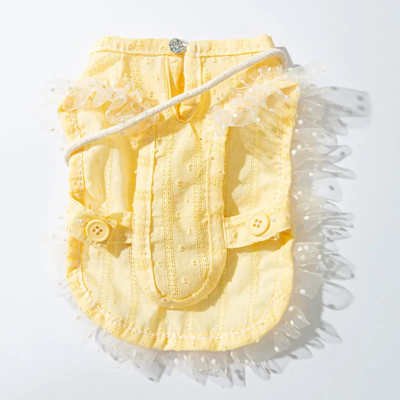 Princess Style Quiet Pastoral Woven Shoulder Bag Vest Pet Clothes