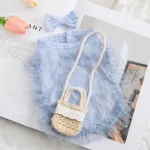 Princess Style Quiet Pastoral Woven Shoulder Bag Vest Pet Clothes