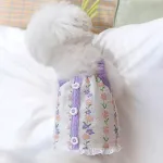 Small Fresh Flower Button Suspenders Pet Clothes