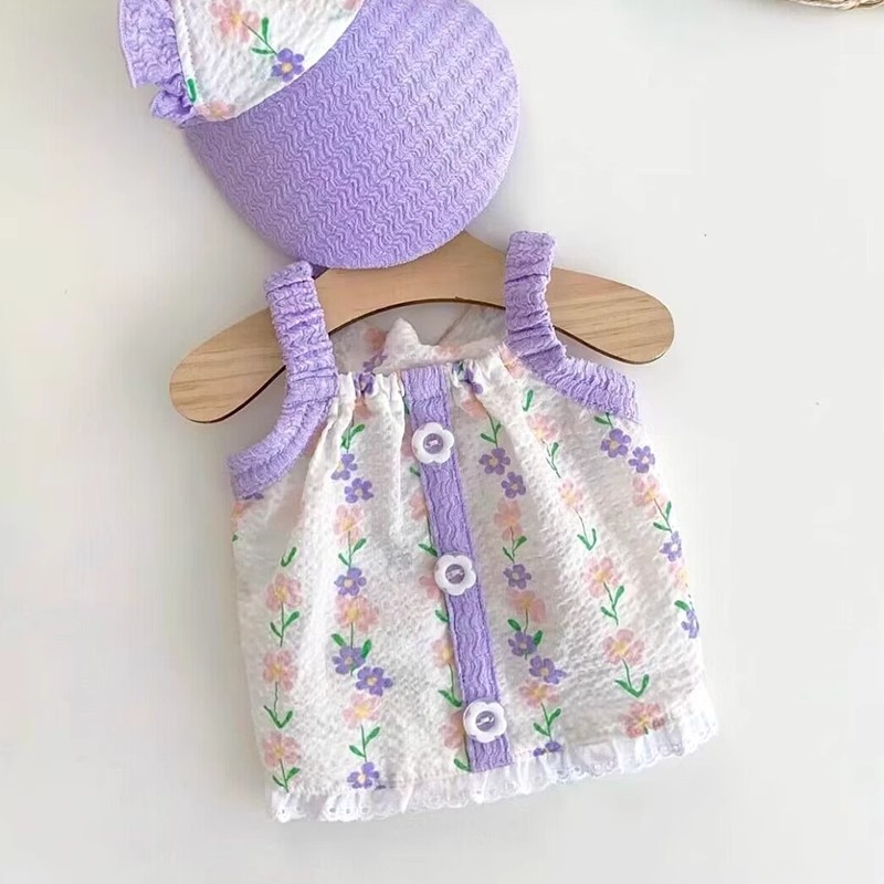 Small Fresh Flower Button Suspenders Pet Clothes