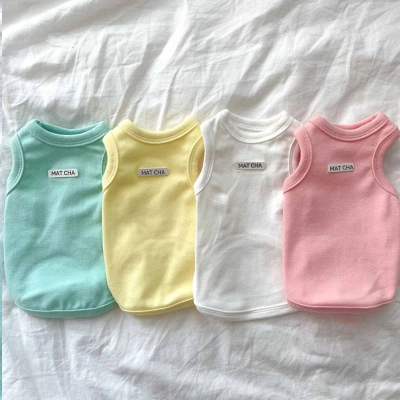 Solid Color Two-Leg Vest Pet Clothes 02