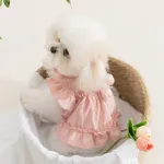 Tulip Pleated Dress Princess Style Ladies Cat Pet Clothes