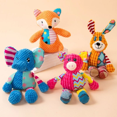 Dog Plush Toy, Dog Bite Resistant Sound Making Doll 01