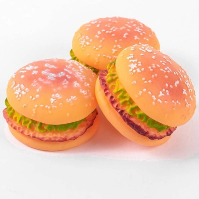 Dog Toy Hamburger Sound Toy Teeth Grinding And Cleaning 01