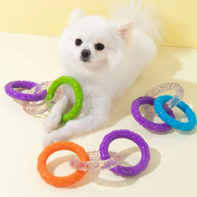 Dog Toy Pull Ring, Bite Resistant, Teeth Grinding And Cleaning 01