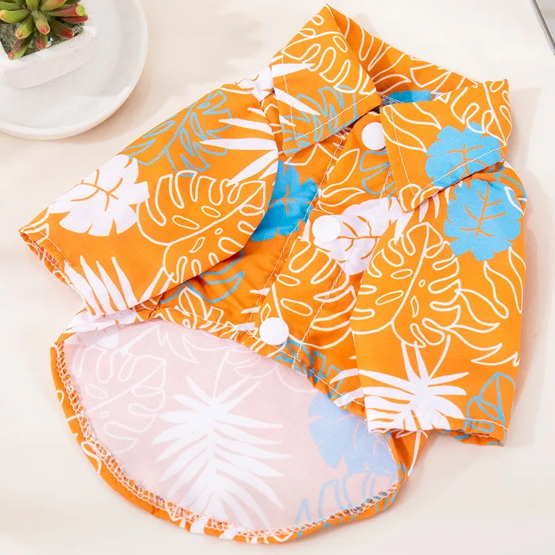 Pet Beach Leaf Shirt Thin Breathable T-Shirt