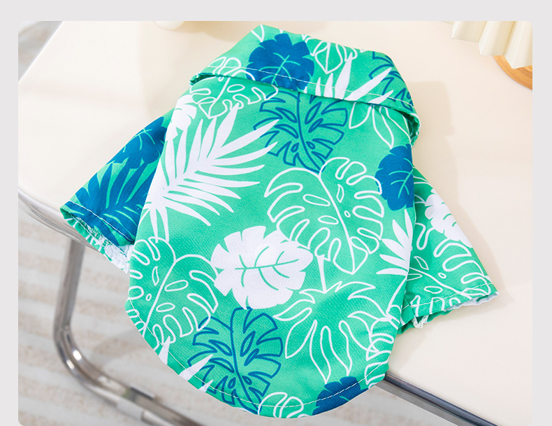 Pet Beach Leaf Shirt Thin Breathable T-Shirt