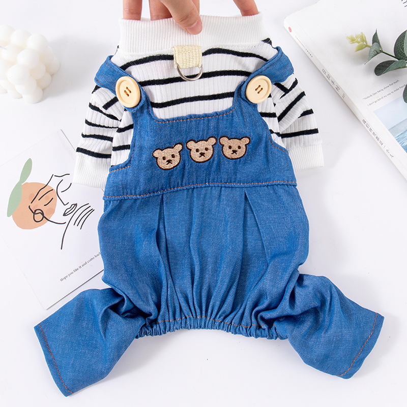 Pet Dog Cat Clothing Strap Pants Pulling Buckle