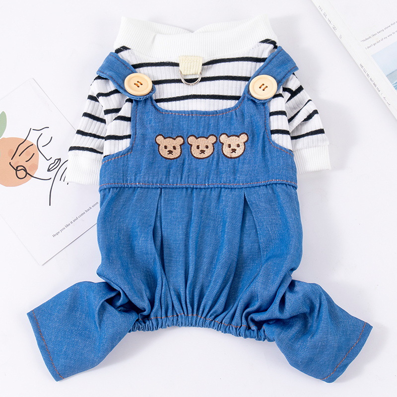 Pet Dog Cat Clothing Strap Pants Pulling Buckle