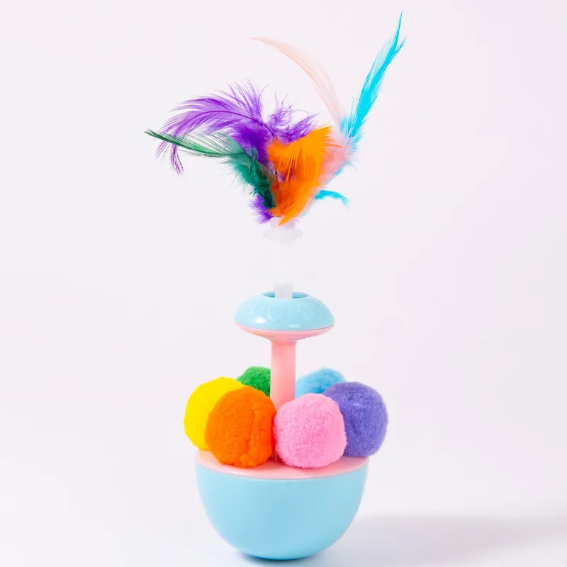 Plush Ball Tumbler Cat Toy Catnip