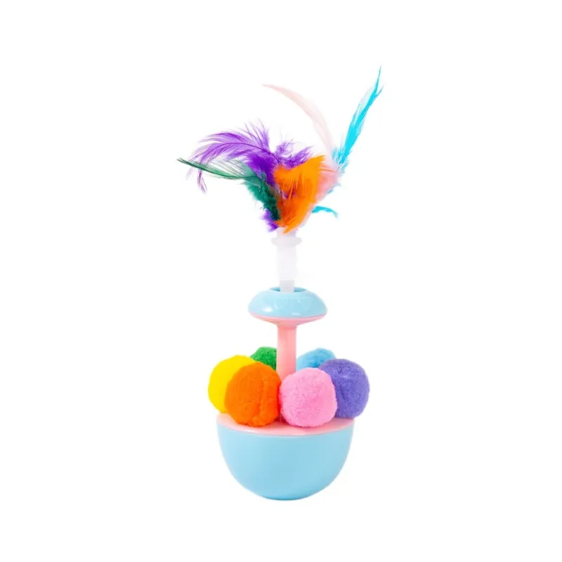 Plush Ball Tumbler Cat Toy Catnip