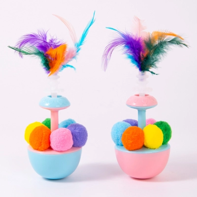Plush Ball Tumbler Cat Toy Catnip 01