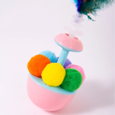 Plush Ball Tumbler Cat Toy Catnip 02