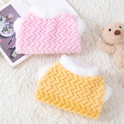 Puppy Clothes Winter Solid Fried Dough Twists Short Sleeve 02