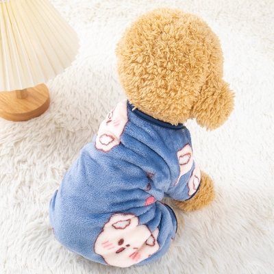 Dog Autumn/Winter Cute Bear Velvet Four Legged Clothes 02