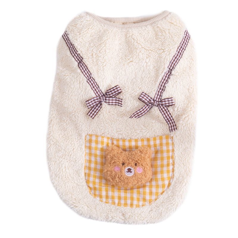 Pet Autumn And Winter Plush Pocket Teddy Bear Vest