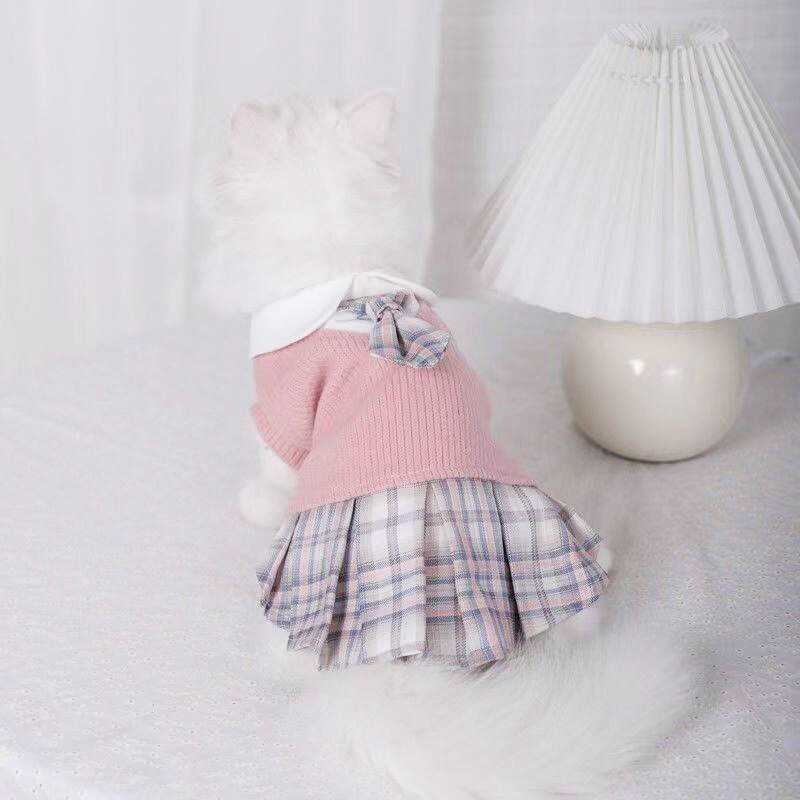 Pet Jk Tie Plaid Skirt