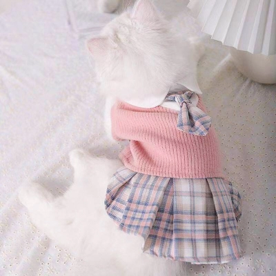 Pet Jk Tie Plaid Skirt 02