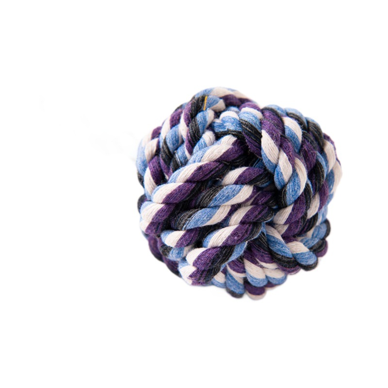 Dog Cotton Rope Toy Gnawing On Knot Rope