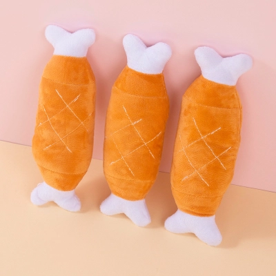 Dog Toys Bite Resistant, Grind Teeth, Make Noise, Chicken Legs 01