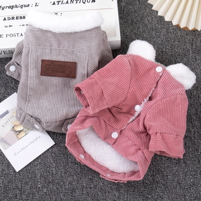 Dog Autumn And Winter Warm Lamb Wool Vest 02
