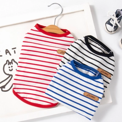 Dog Clothes, Spring And Summer Clothing, Striped Vest 02