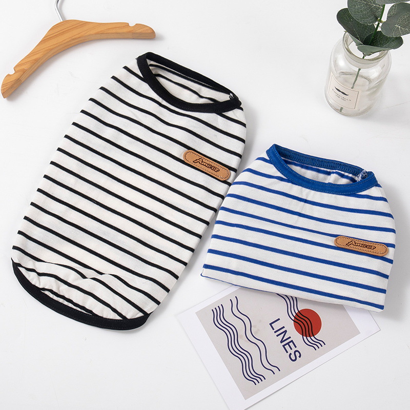 Dog Clothes, Spring And Summer Clothing, Striped Vest