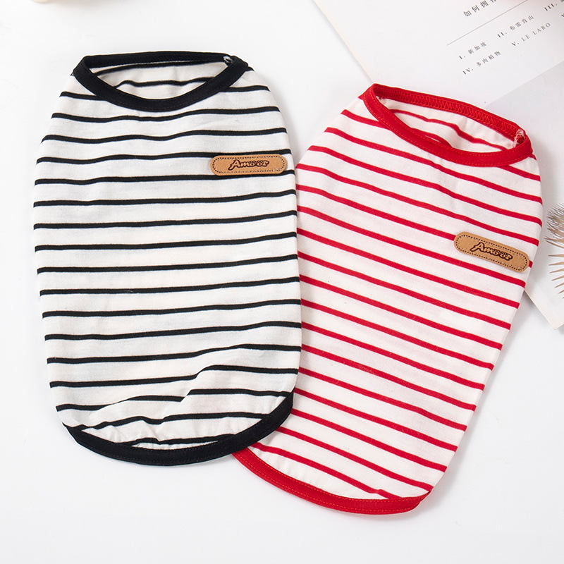 Dog Clothes, Spring And Summer Clothing, Striped Vest