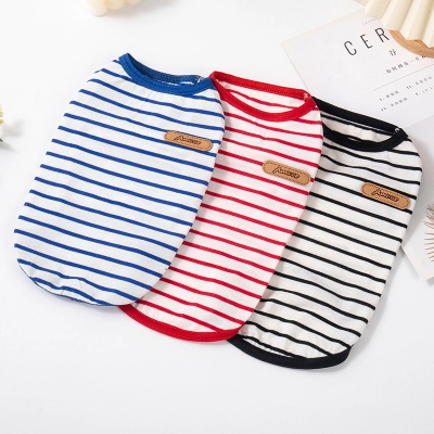 Dog Clothes, Spring And Summer Clothing, Striped Vest 01