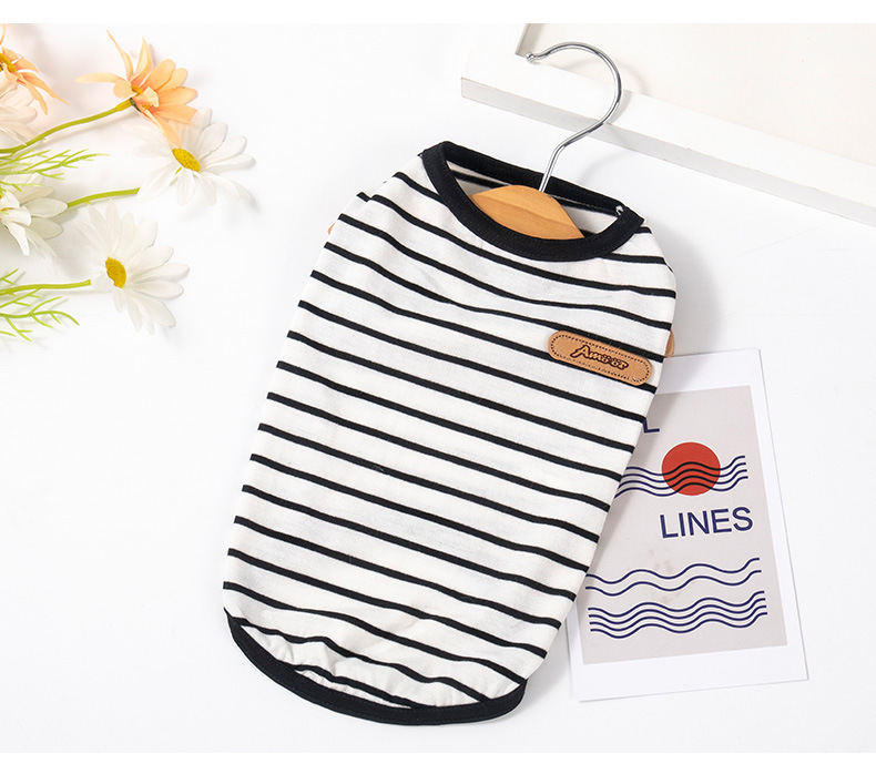Dog Clothes, Spring And Summer Clothing, Striped Vest