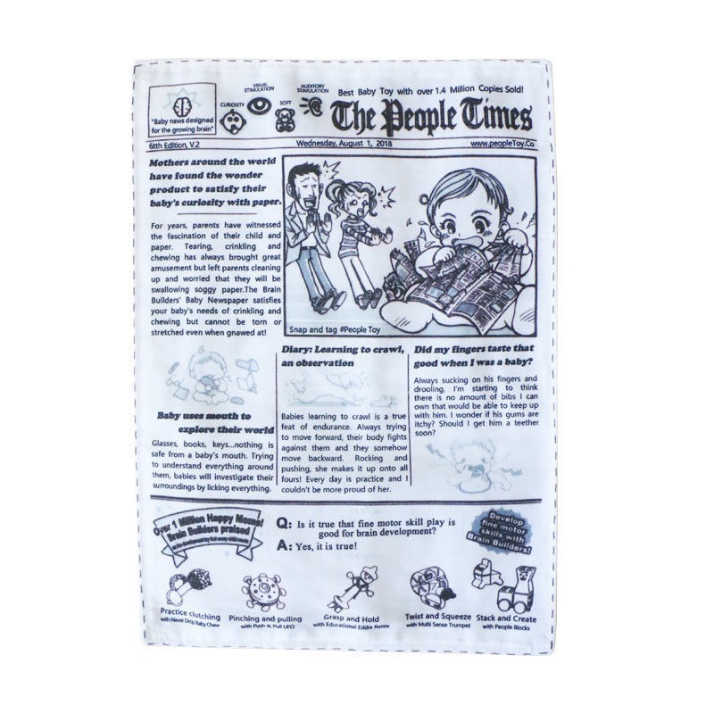Pet Sniffing Black And White Noisy Paper Toys