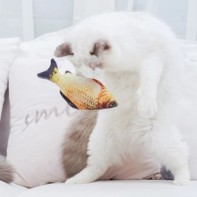 Plush Cat Mint Simulation Fish Toy 01
