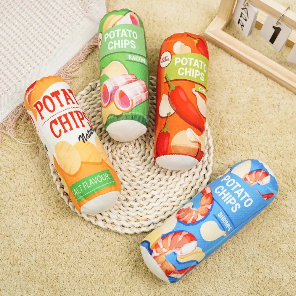 Plush Simulation Potato Chips Pet Sound Toy