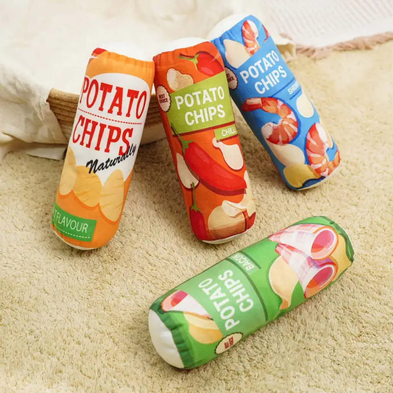 Plush Simulation Potato Chips Pet Sound Toy