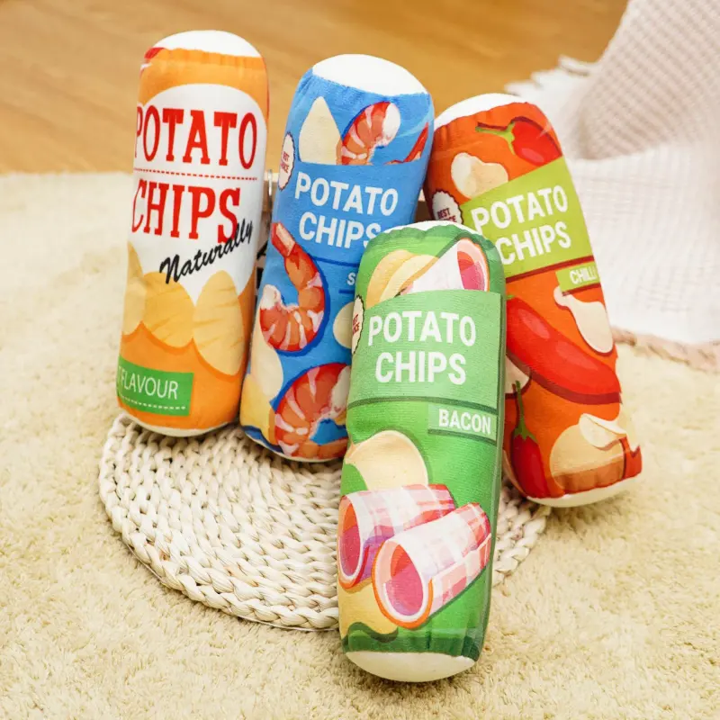 Plush Simulation Potato Chips Pet Sound Toy