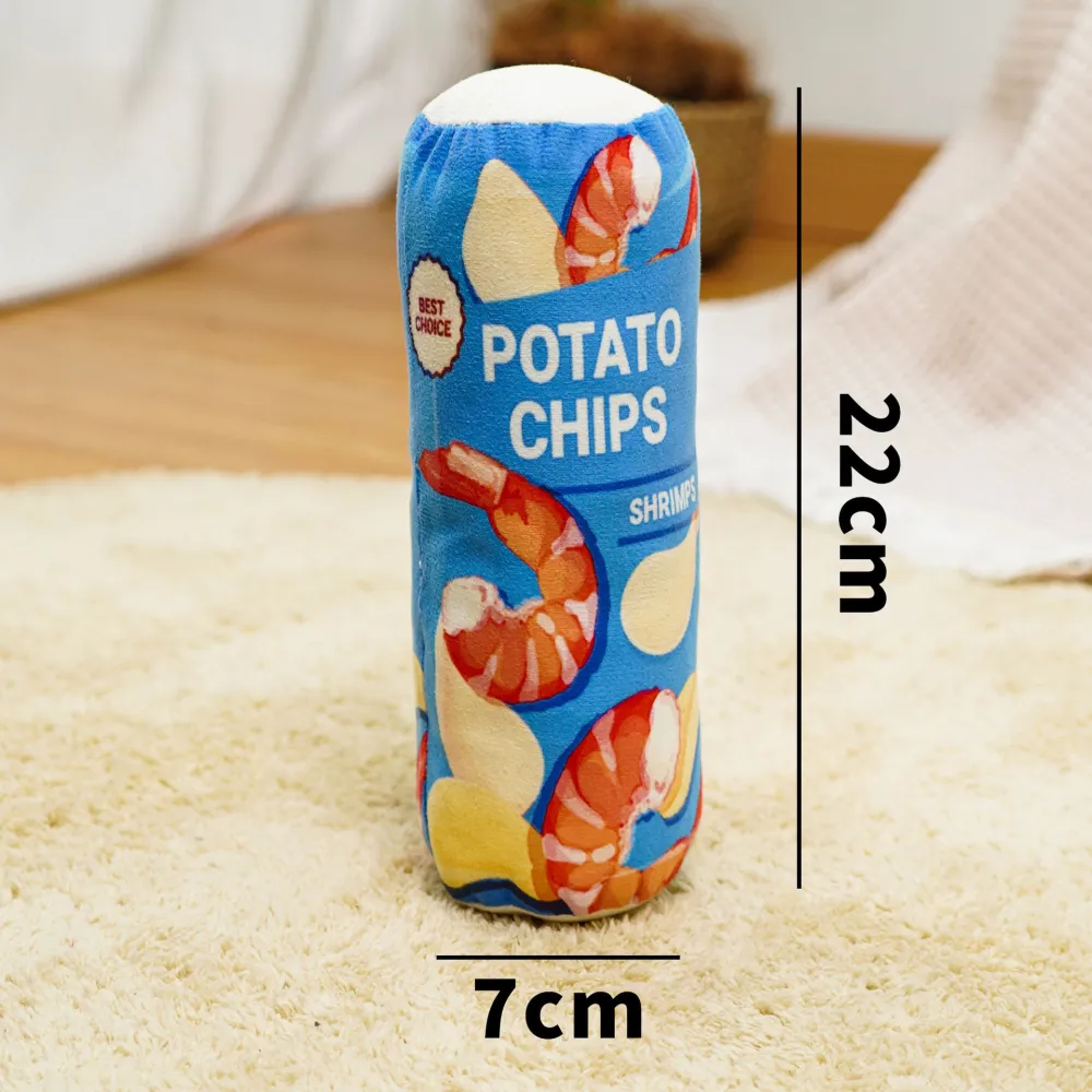 Plush Simulation Potato Chips Pet Sound Toy