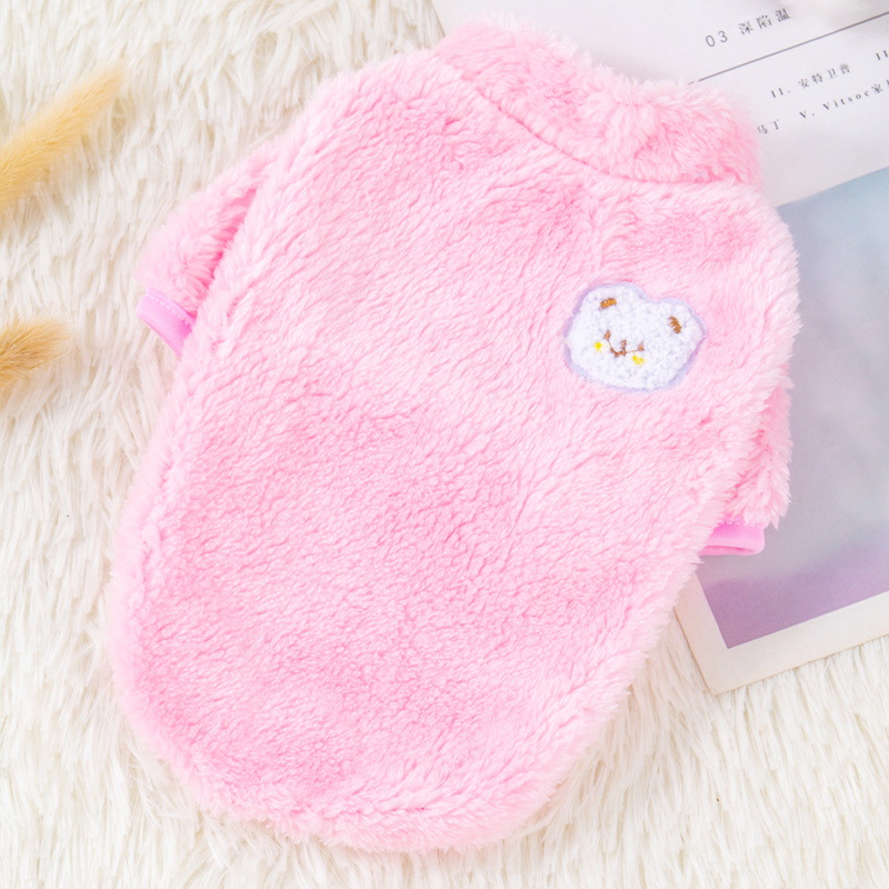 Candy Colored Fluffy Pet Clothes For Autumn And Winter