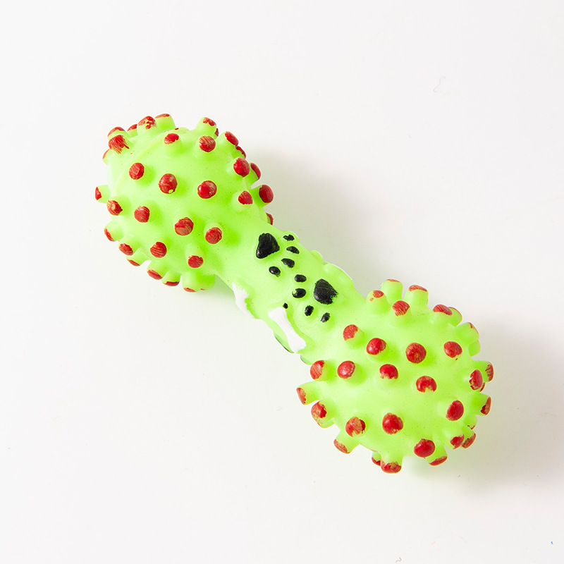 Pet Dog Toy Ball Grinds Teeth And Produces Biting Sound