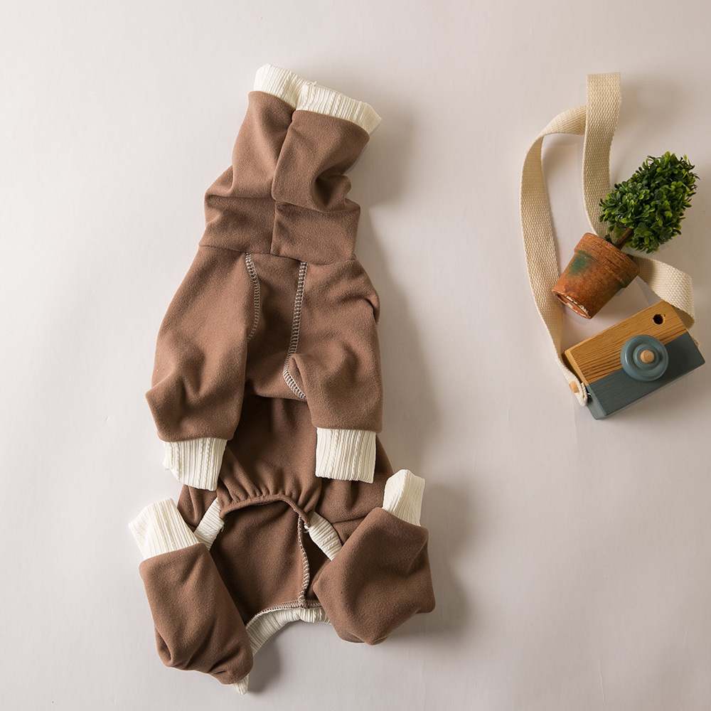 Pet Base With Plush Warm Four Legged Clothes, Slightly Elastic