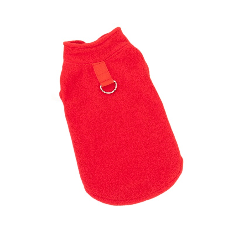 Pet Cat Dog Autumn And Winter Thick Fleece Solid Color Hoodie
