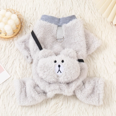 Pet Dog Clothes with Traction Buckle in Autumn and Winter 02