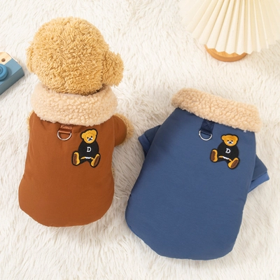 Pet Autumn And Winter Thick Casual Traction Cotton Jacket 02