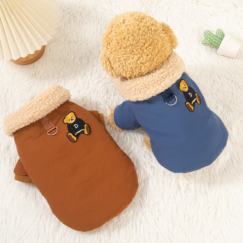 Pet Autumn And Winter Thick Casual Traction Cotton Jacket